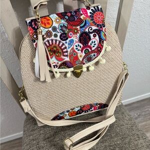 Handmade Purse with Tassel and adjustable strap
